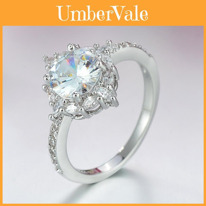 Luxurious Brass And White Steel Ring Stunning European Style Jewelry