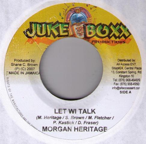 7inch Record MORGAN HERITAGE - Let Wi Talk NONE Juke Boxx Produ 2007 Japan Reggae, Ska & Dub Used
