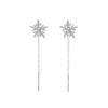 2025 New Snowflake Tassel Dangle Earrings: Light Luxury Christmas Ear Jewelry for Women