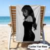 1PC Custom Name Pink Heart Fashion Ayliva Heart Beach Towel, Lightweight Quick-Dry for Man Woman, for Summer Travel, Swimming Pool Birthday Gift
