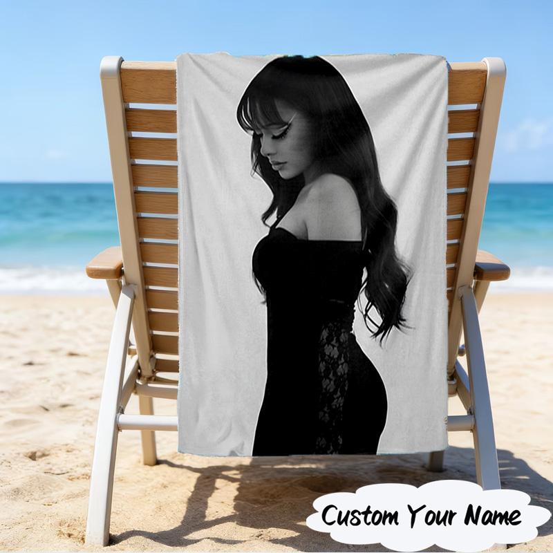 1PC Custom Name Pink Heart Fashion Ayliva Heart Beach Towel, Lightweight Quick-Dry for Man Woman, for Summer Travel, Swimming Pool Birthday Gift
