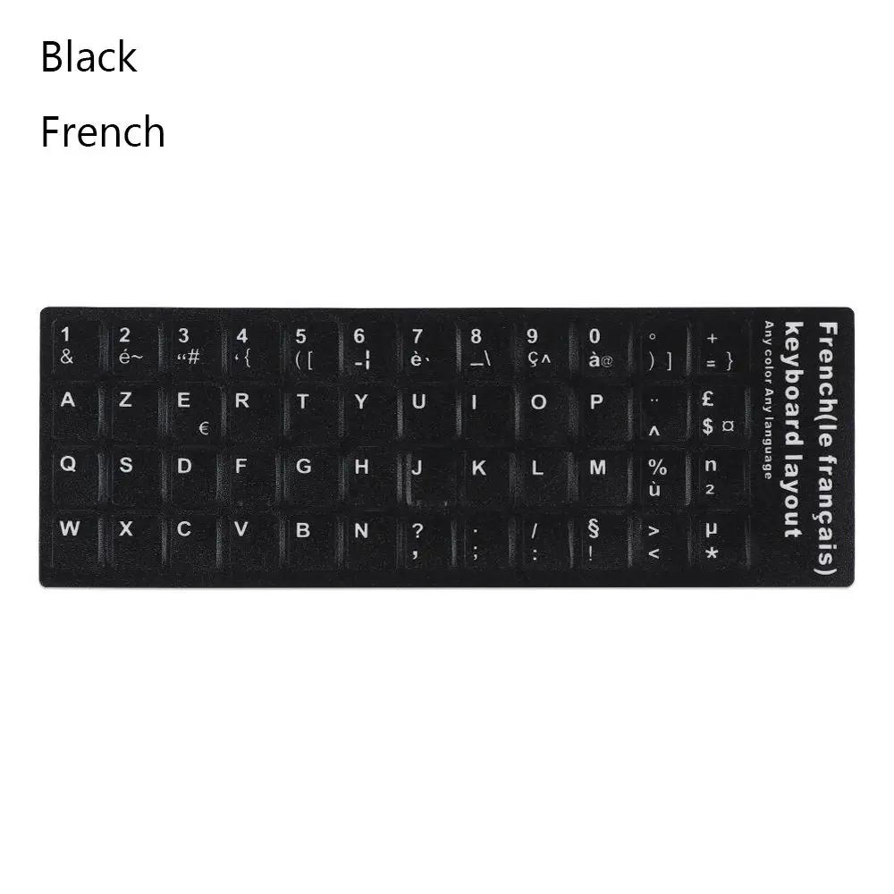 Non-slip Arabic English Keyboard Stickers Spanish Alphabet Layout Russian Letter