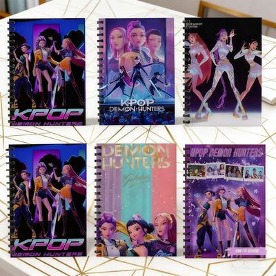 K-pops Łowcy Demonów Anime Kawaii Notes Uczeń Ręczny Zeszyt Naklejki Książka z Wiadomościami Dziennik Dziecięcy Książka do Malowania Książka z Wiadomościami