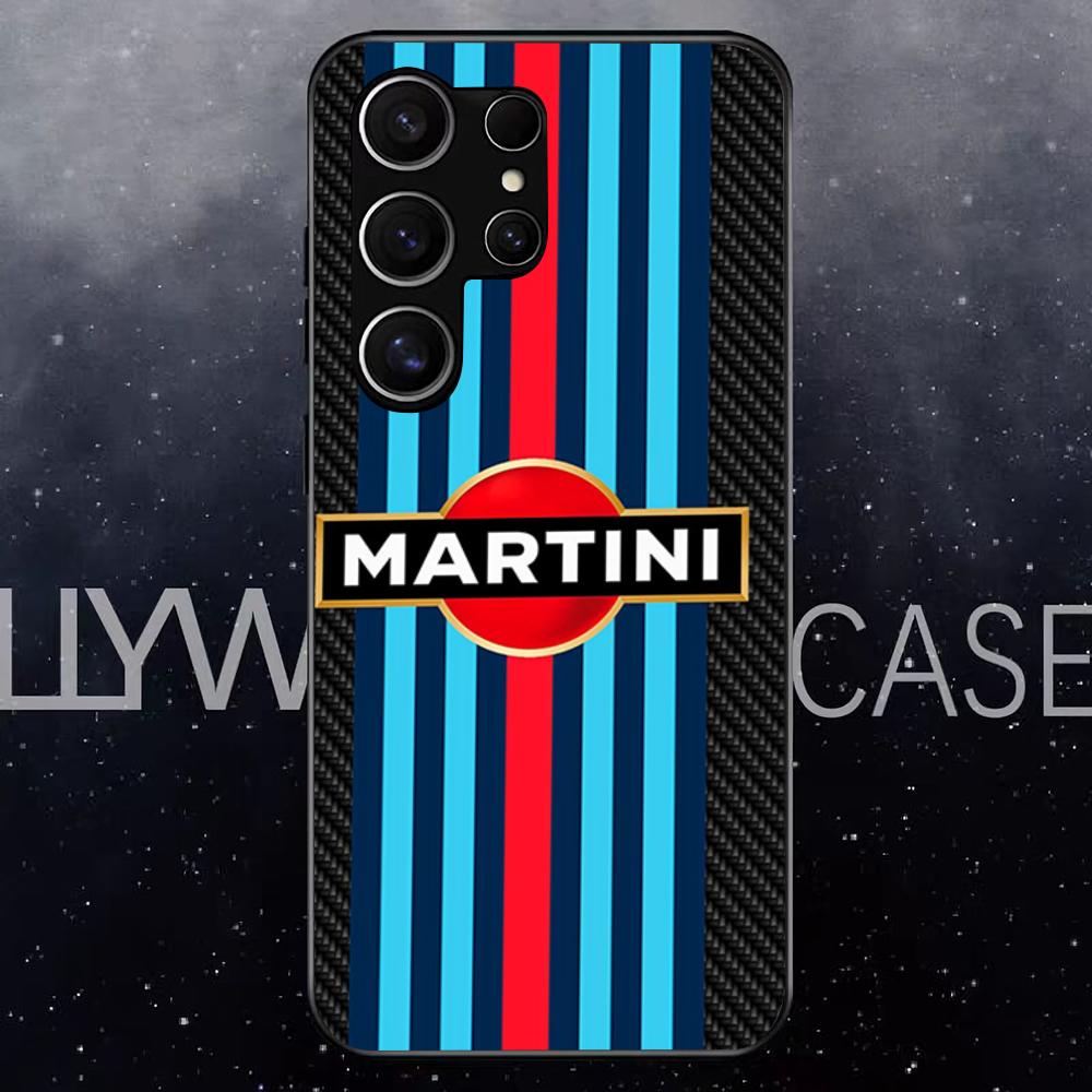 Racing M-Martini-ES Phone Case For Samsung S25 Edge Ultra S23 S22 S21 S20 Ultra Plus S24 Fe A54 A53 A25 Glass Cover