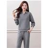 Spring Autumn Fashion Lapel Two Piece Pants Suit Women Casual Sportswear for Square Dance and Daily Leisure Time