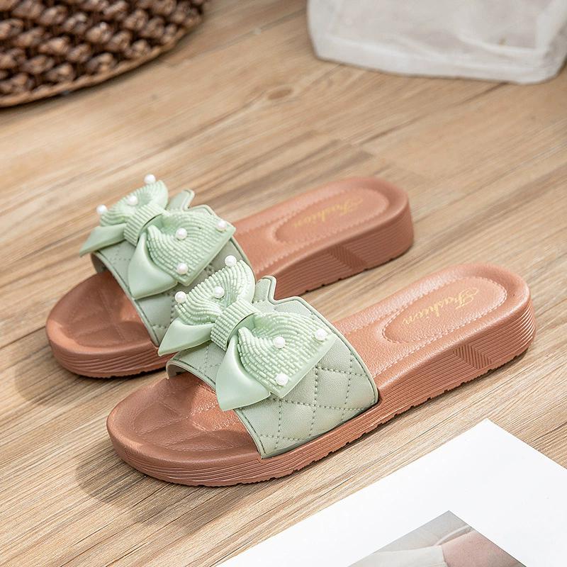 Sandalen für den Sommer, Gerade Pantoletten, Rutschfest, Freizeitkleidung, Strandschuhe für Damen, Flache Pantoletten, Bequem