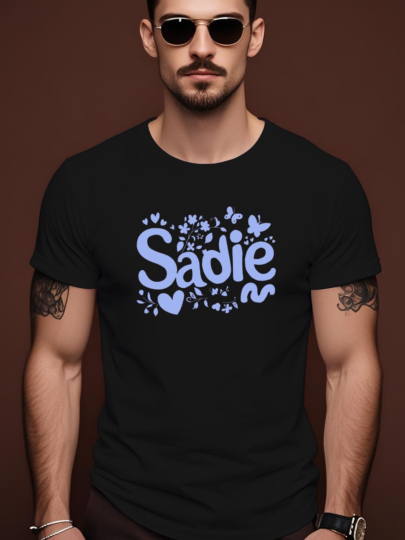 SADIE Graphic Cotton Tshirt - Casual Crew Neck XL