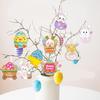 10pcs Easters Eggs Bunnys Hanging Pendants Holiday Decoration Paper Hangings Stylish Photo Shoot Props for Children