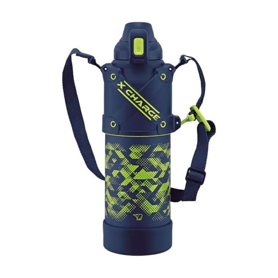 Zojirushi Water Bottle Cool Bottle 1.5L [Recommended for Exercise] Sports Type Seamless Protective Armor Resistant to Shocks and Scratches Lime Blue