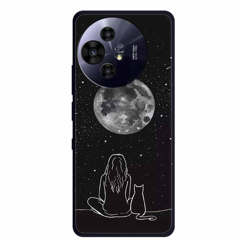 Pro pouzdro na telefon TCL 50 Pro NxtPaper Černé silikonové měkké TPU pouzdro Pro TCL 50 Pro NxtPaper 5G Zadní kryt Pouzdro 6.8" Coque Odolné proti nárazům