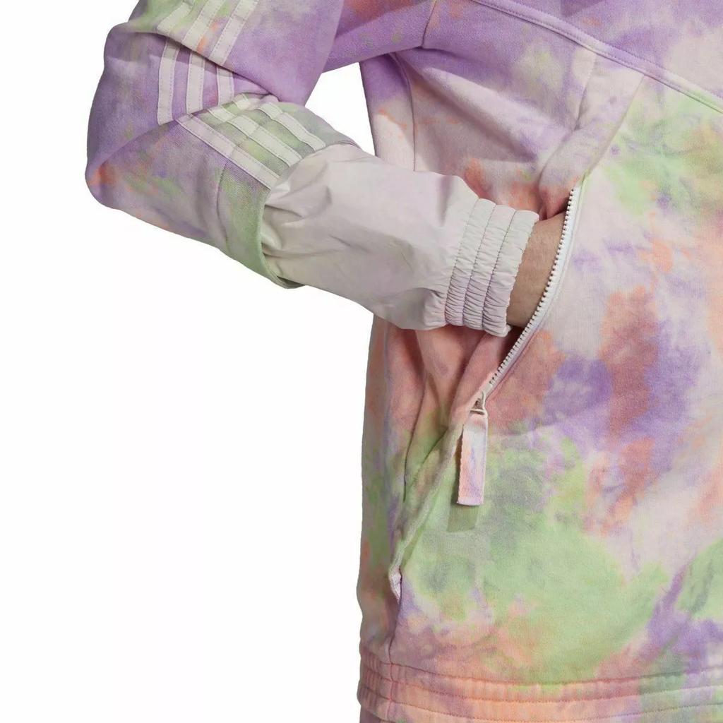 Adidas Originals Tie-Dye Hoodie mit Kordelzug und Reißverschluss Herren Hoodie Mehrfarbig CW9413