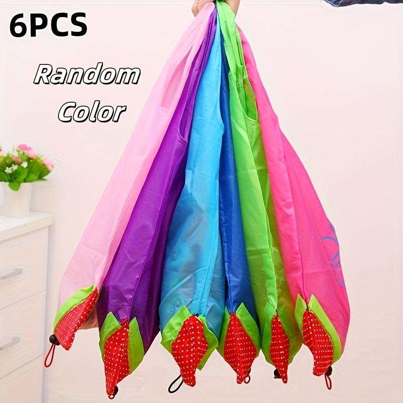 

6 шт. Милые многоразовые продуктовые сумки в форме фруктов, Хозяйственная сумка-тоут из ткани Оксфорд с ручками, Моющиеся складные сумки для покупок и путешествий, 6pcs