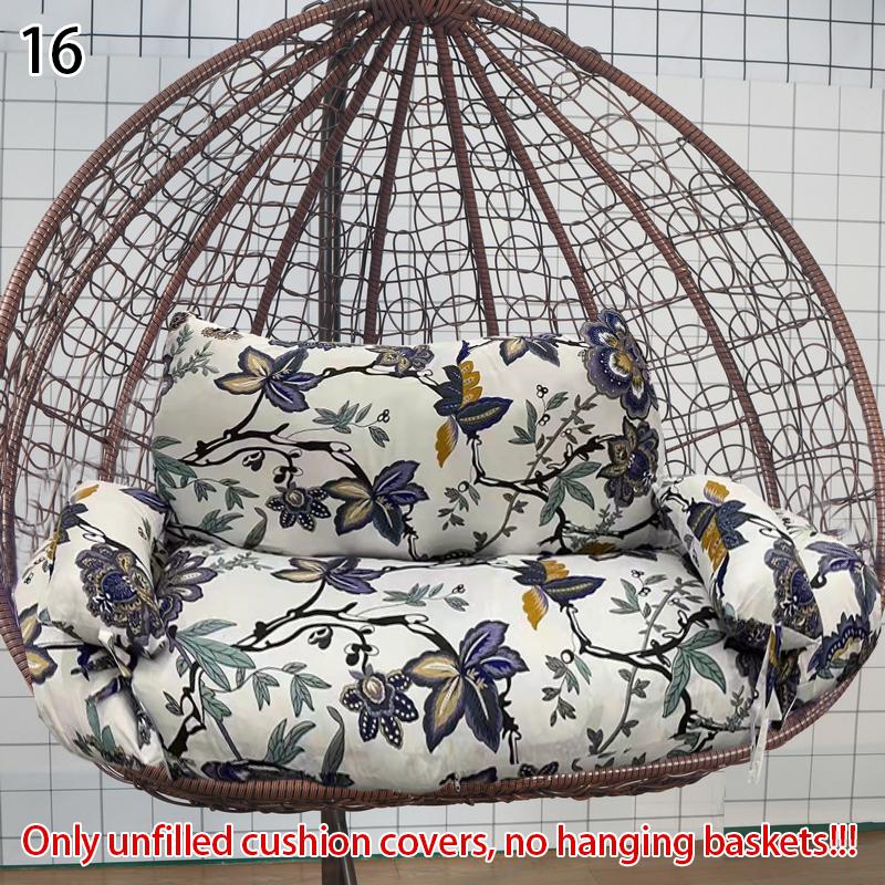 

Ненаполненный Двойной Подвесной Стул-Яйцо Подушка Чехол Патио Круглый Папасан Большой Съемный Наволочка для Дома No Chair As picture