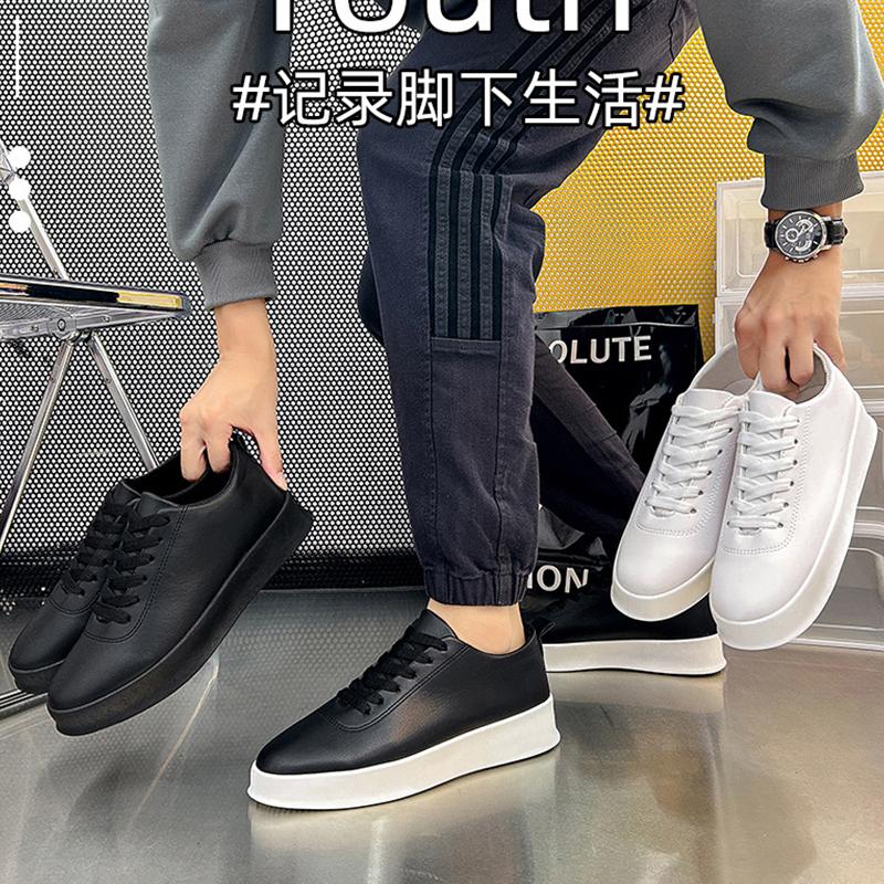 New Spring Leather Men's Casual Shoes Big Size 45 Men Shoes Outdoor  Walking Mans Footwear Comfortable Sports Shoes Men Loafer