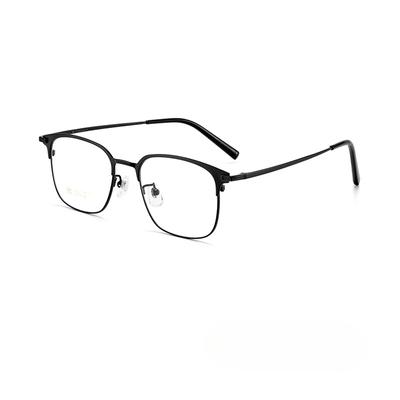 Leisure Men's Eyebrow Frame Titanium Frame IP Plating Korean Fashion Box Glasses Frame Can Be Equipped with Anti-blue Light.