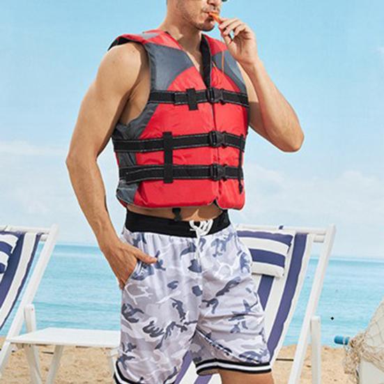 Life Vest with Retractable Seat Belts Reflective Films Life Waistcoat Buoyancy Over 100N Safety Flotation Garment