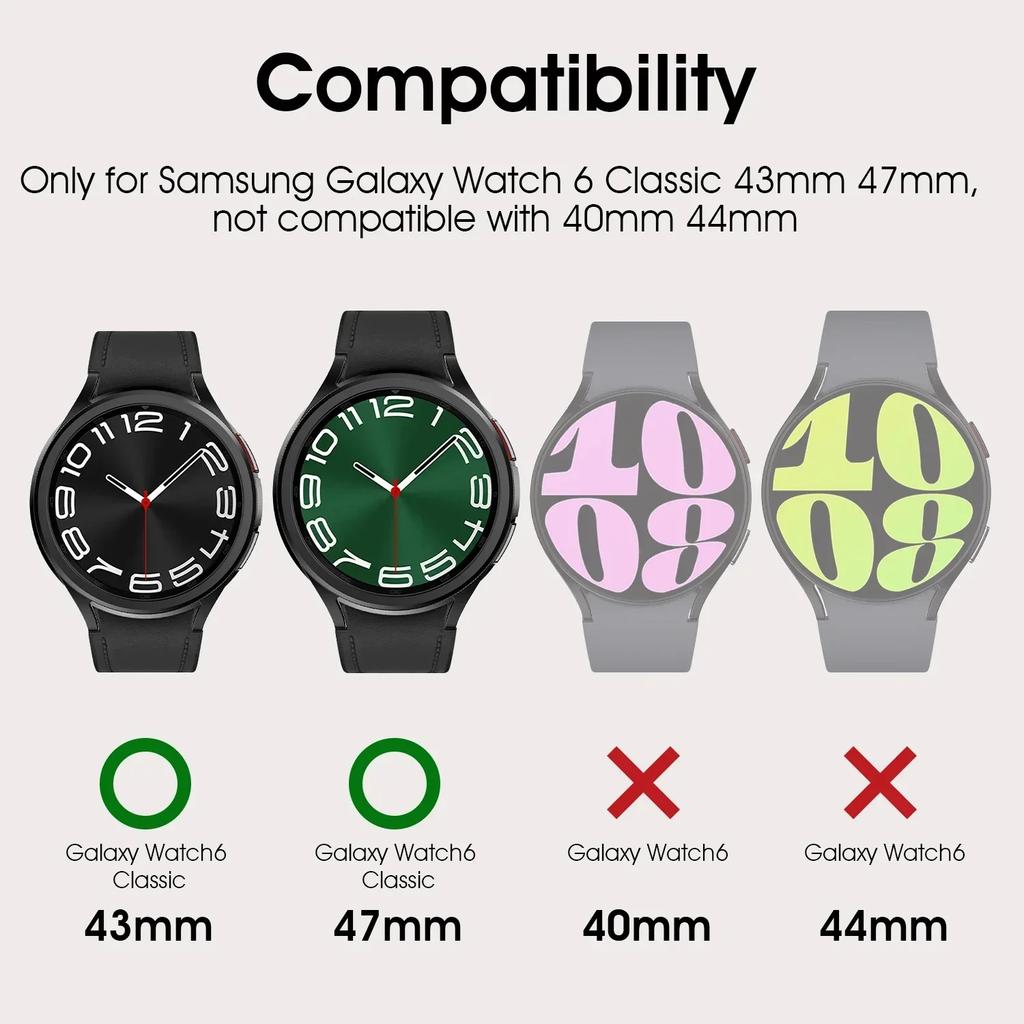 Pierścień ramki zegarka dla Samsung Galaxy Watch6 Classic 43 mm 47 mm Stal nierdzewna Pokrywa skali czasu Zderzak Etui Akcesorium dla Watch 6