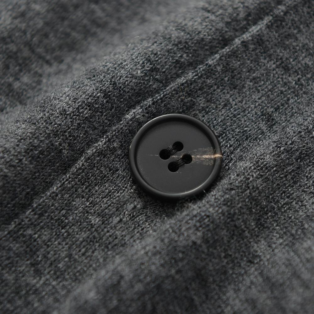 Men V-neck Sweater Cardigan Solid Color