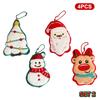 Kawaii Christmas Plush Keychain Christmas Tree Deer Hanging Ornaments Christmas Gift Schoolbag Keychain Bag Pendant Kids Gift