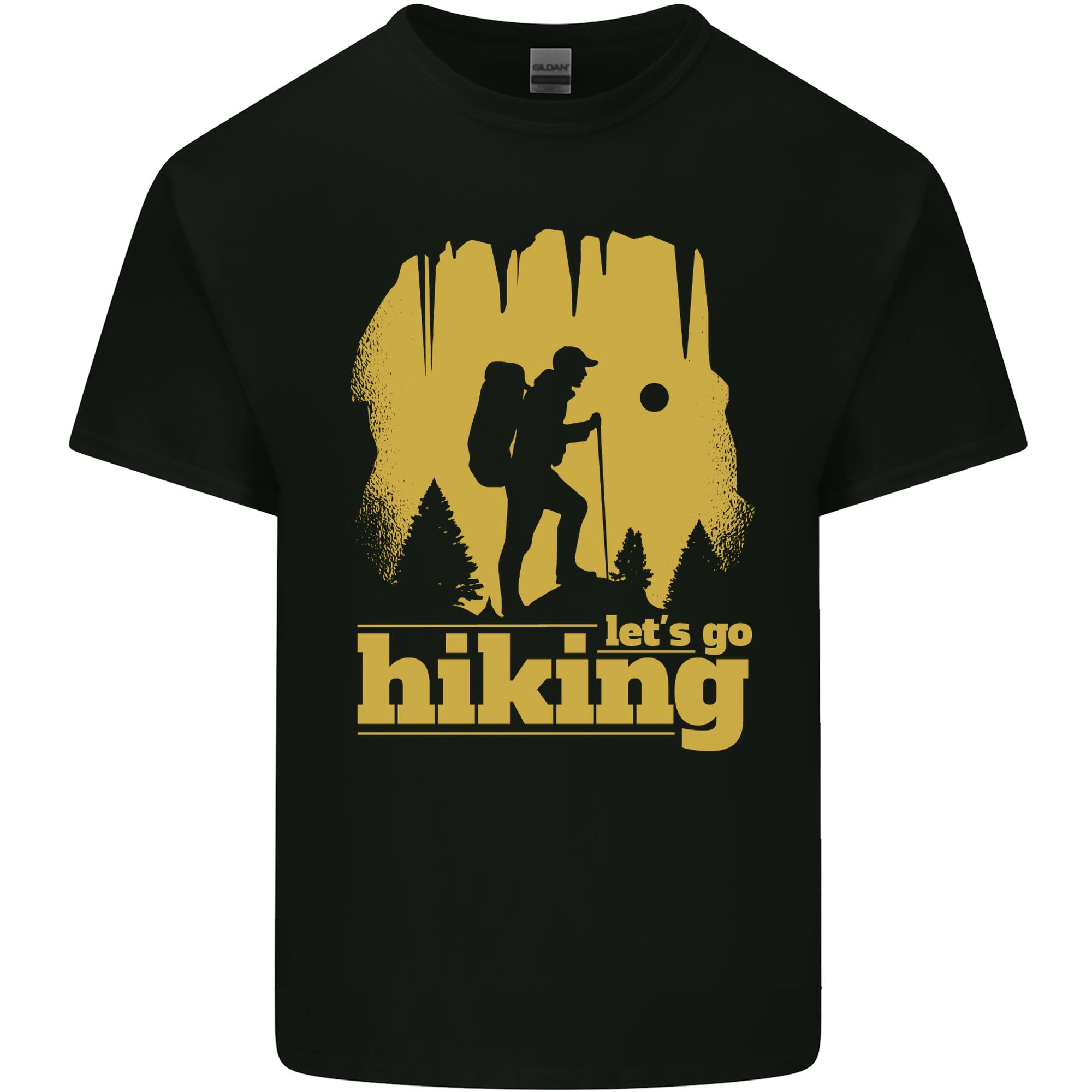 Lets Go Hiking Trekking Camping Outdoors Unisexs Light Cotton TShirt S