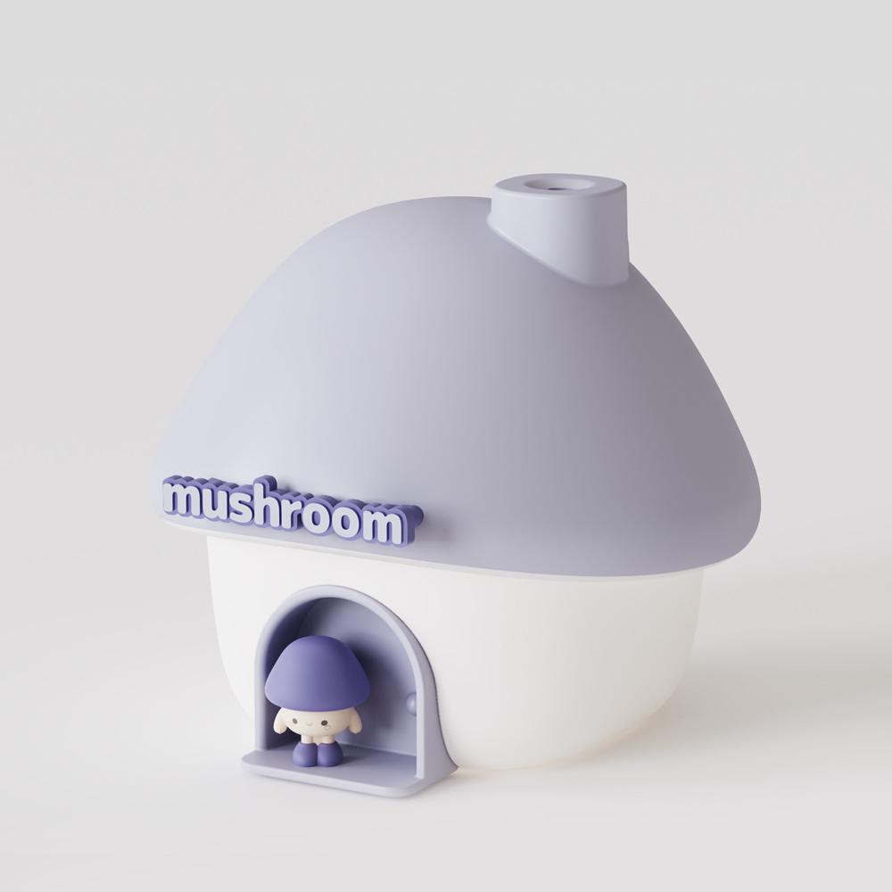 Lovely Mushroon House Air Humidifier Colourful Ambient LED Light Essential Oil Aroma Humidifier 300mL Water Tank Home Humidifier