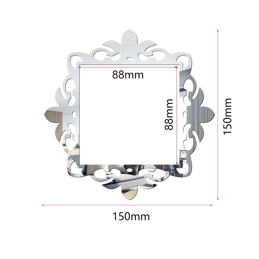 Acrylspiegel Quadrat Schalteraufkleber: Reflektierende Wanddekoration für Wohnzimmer & Schlafzimmer