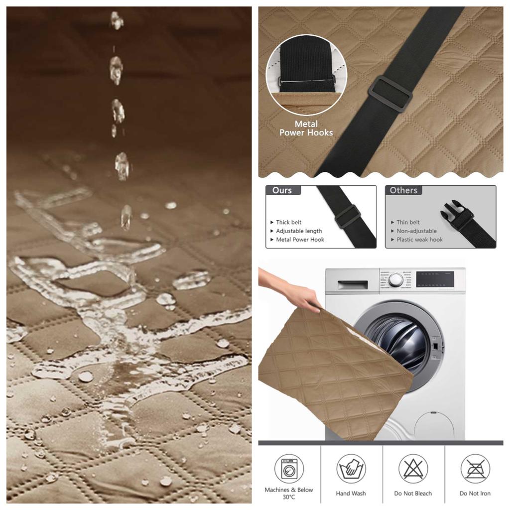 100% Waterproof Couch Covers Sofa Cover Non-Slip Sofa Slipcover with Elastic Straps Sofa Protector Furniture Cover for Pets Dogs