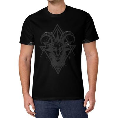 Baphomet Satanische Geitenkop Heren T-shirt Korte Mouw Lichtgewicht Shirts Tee Tops