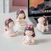 Cartoon Cute Yoga Little Cute Girl Sports Girl Car Ornament Birthday Cake Baking Decorations Student Gifts