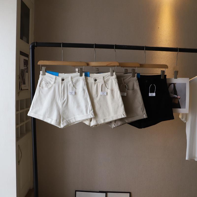 Bi Zheng 2025 Summer Korean Bodycon High Waist Slimming A-line Shorts