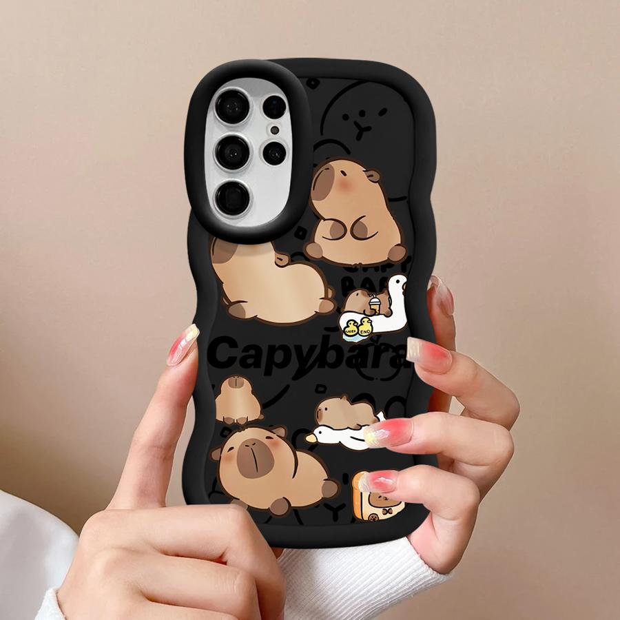 Capybara Cute Soft Phone Cover Case for Samsung Galaxy S23 Plus S21 A26 S22 Ultra S24 A25 S20 FE S25 A36 A35 A24 A54 A55 A34