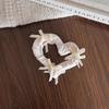 Korean Ribbon Bow Hair Claw Clips Temperament Elegant Hairpin Women Princess Headdress Fashion Grab Clip Female Hair Accessories