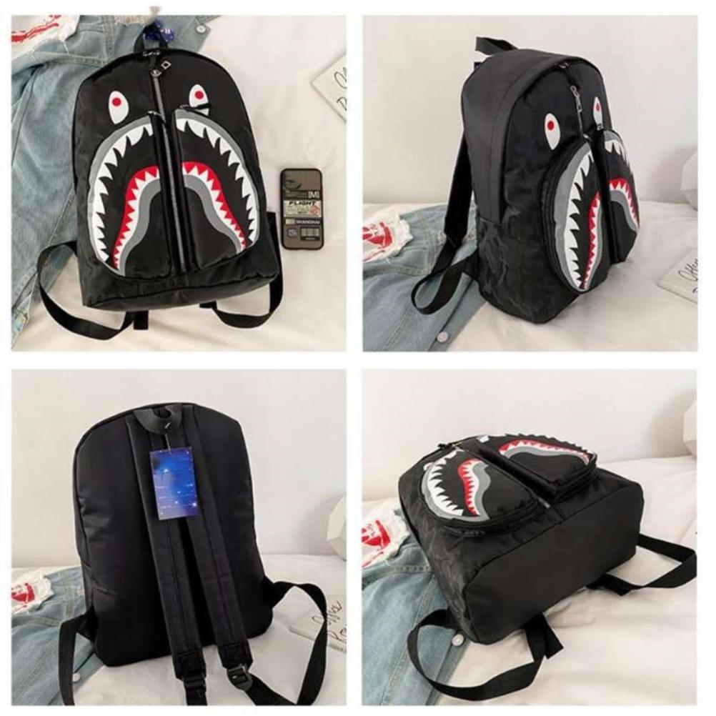 Graffiti Shark Backpack Personalized School Bag Bookbag Travel Bag Casual Daypack Halloween Christmas Birthday Gift for