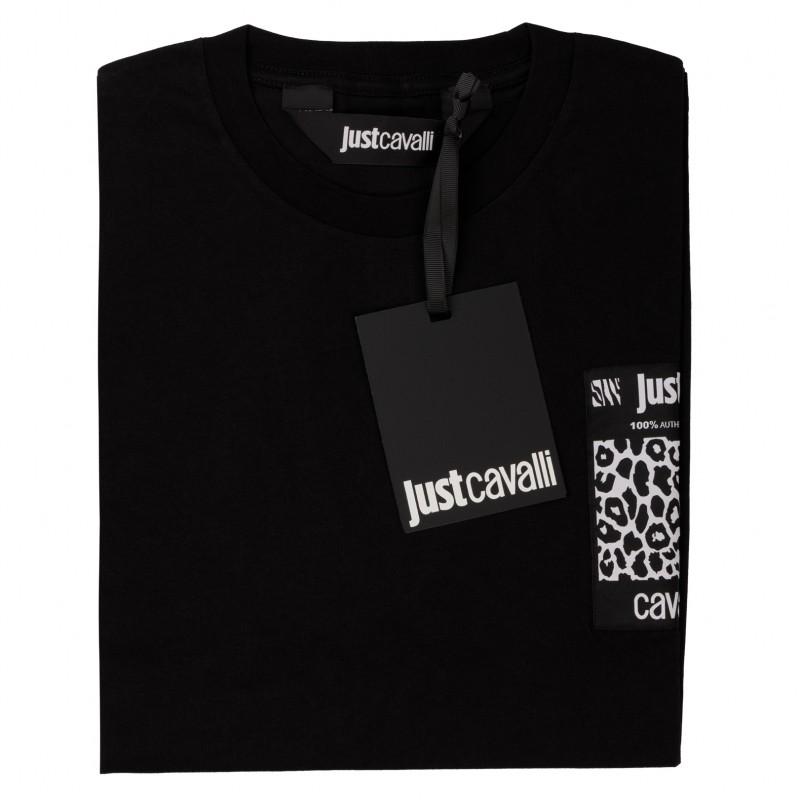Just cavalli stylish Italian t-shirt new black - Size: M