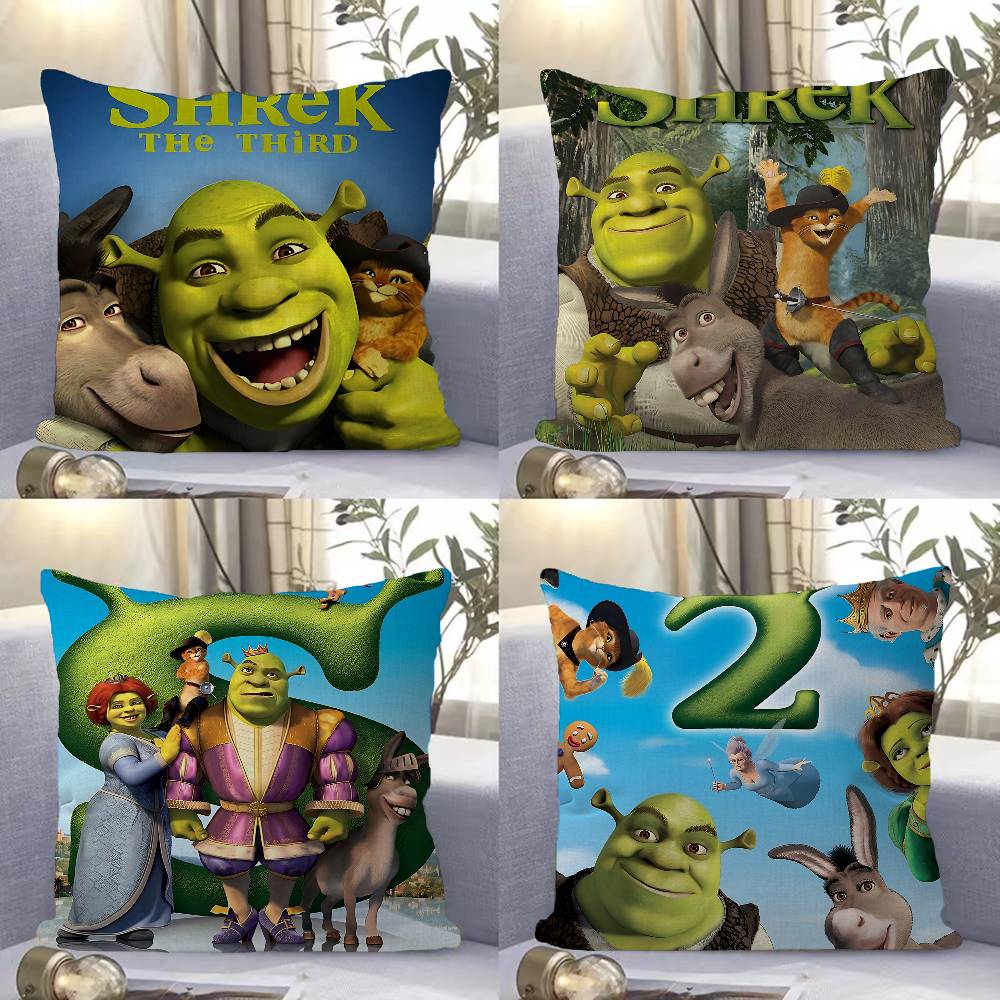 Kawaii Roztomilý Film S-Shrekes Polštář Dárky Domácí Kancelářské Vybavení Ložnice Pohovka Autopotah Polštářku Pouzdro 45x45cm