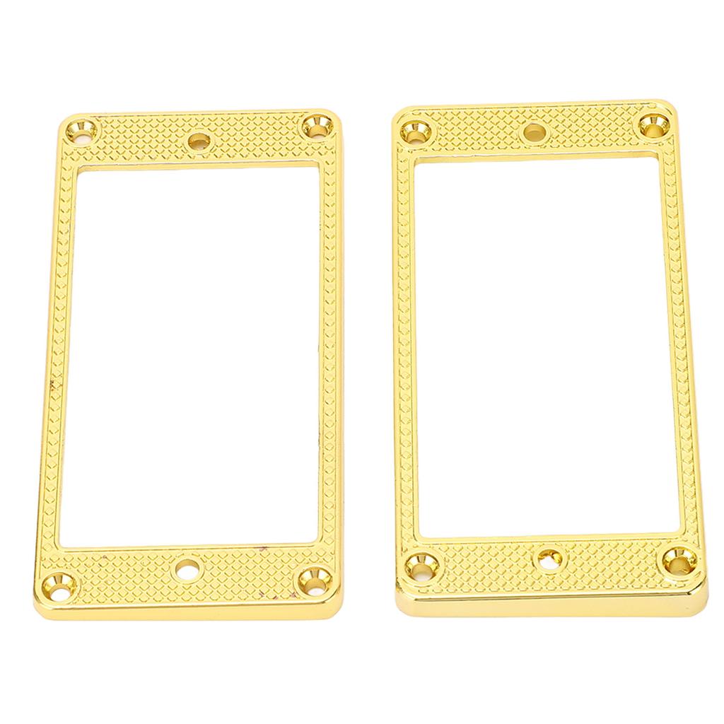2Pcs Electric Guitar Pickup Frame Metal Bridge Neck Humbucker Pickup Cover for LP Gold