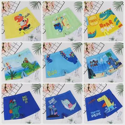 Kinder-Badehose mit Cartoon-Dinosaurier-Motiv für Jungen – Boxer-Stil