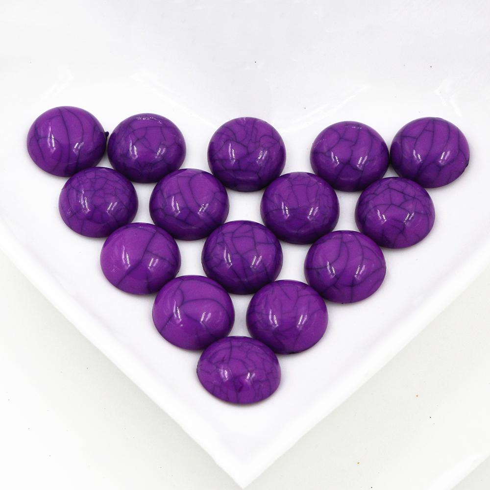 Neue Mode 40 Stück/Los 12mm Mix Farben Flache Rückseite Harz Cabochons Cameo