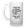 Chope À Bière - PLANETEE - J'peux Pas Minimaliste - Verre Trempé - Givré - 470 Ml