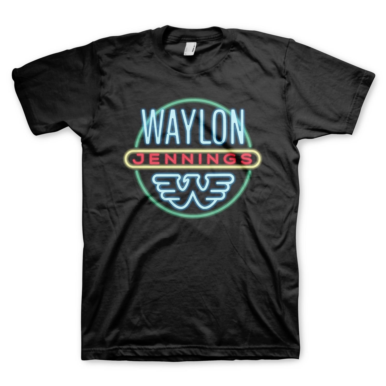 Waylon Jennings Neon T-Shirt Mens Womens Tees Top L