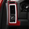 2x Bright Red Carbon Fiber Car Dashboard Side AC Vent Cover For Dodge RAM 09-12