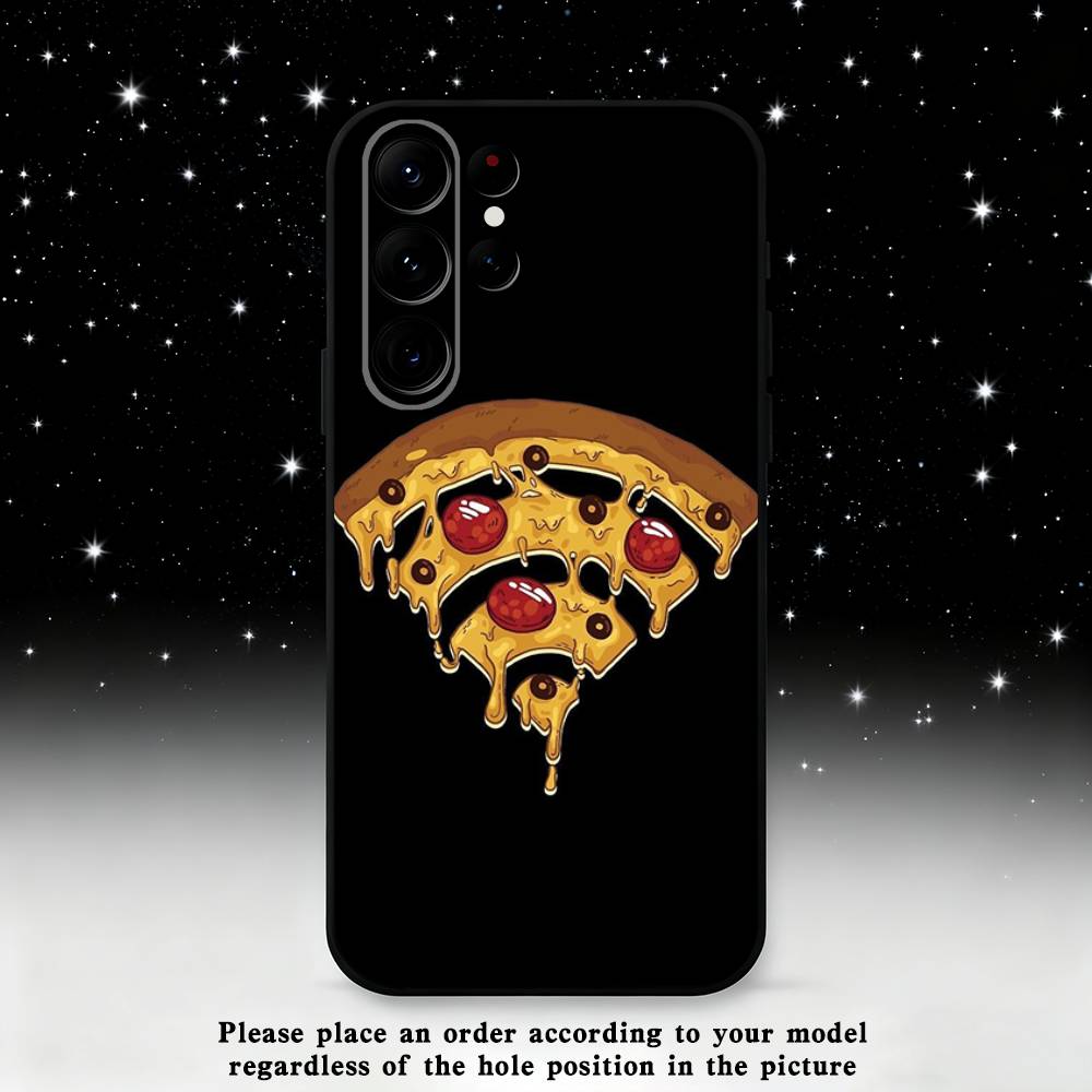 Delicious Photographer Pizza Phone Case For Samsung S25,S24,S21,S22,S23,S30,Ultra,S20,Plus,Fe,Lite,Note,10,9,5G Black Cover