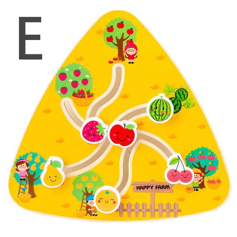 Children Montessori Maze Boards Wooden Toys Slide Puzzle Animal Digital Shape Traffic Matching Games Educational Learning Toys