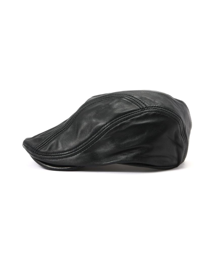 Schott Leather Hunting F Cap, Men's 010, Black, 782-5974007