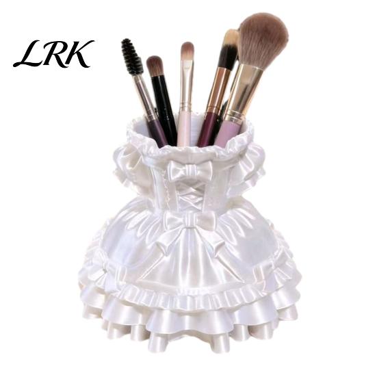 School Supplies Organizer 3D Printed Dress Shape Pen Holder, Cute Desk Handmade Holder for Makeup Brushes Stationery, Creative Home Office Decor