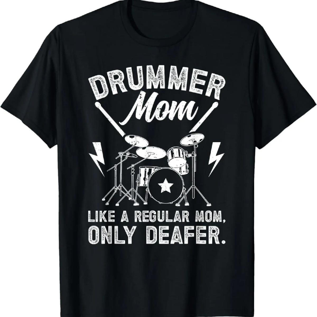 

Мама-барабанщица Глухая Мама-барабанщица Мать барабанщика Футболка XXXXXL чёрный
