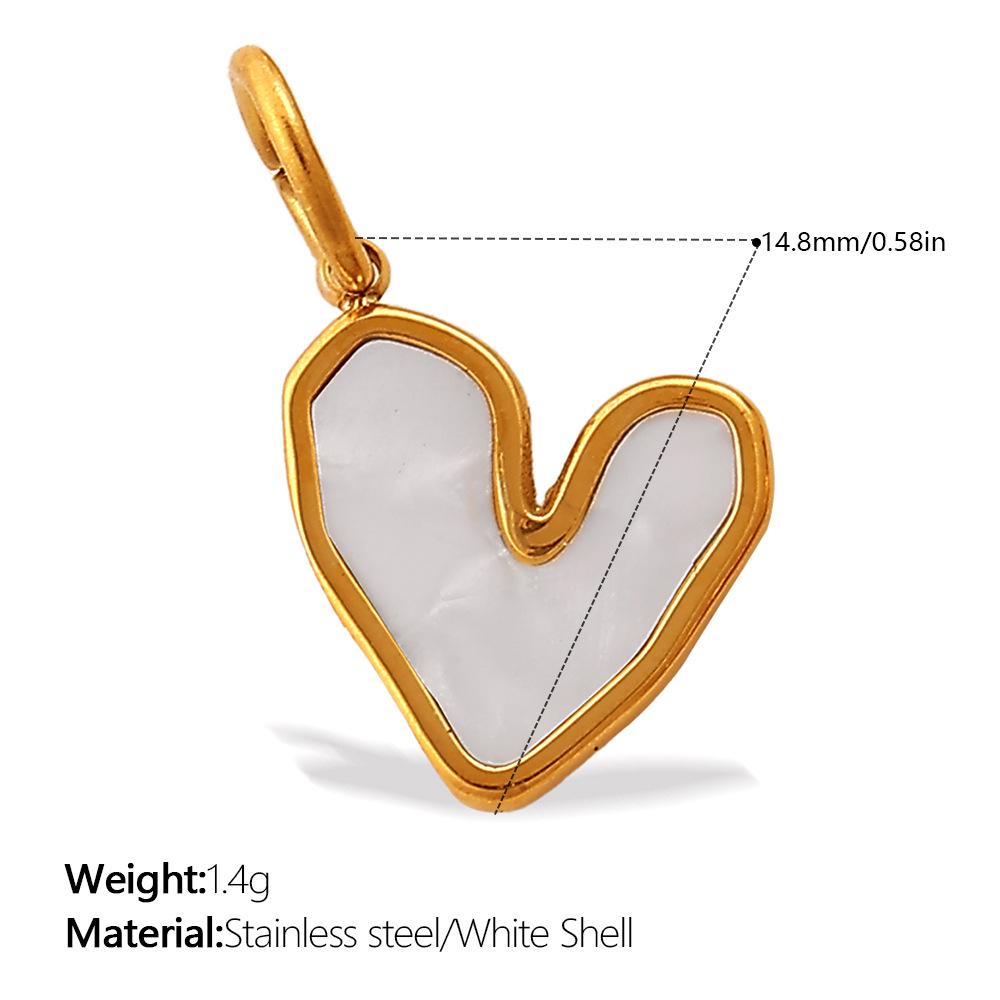 18K Gold Inlaid Stainless Steel Moon Heart Necklace & Bracelet Accessories with Diamonds
