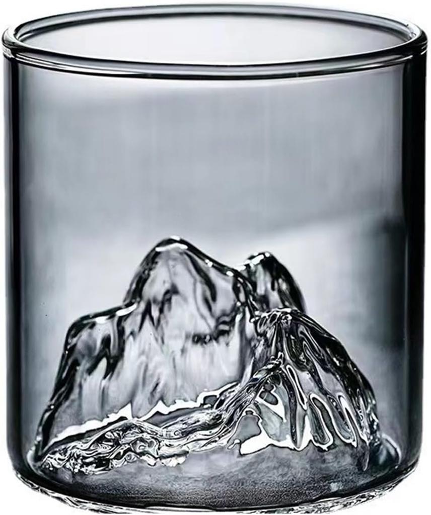 3D Krajinný Pohár na Víno, Whisky, Pivo, Čaj, Kávu, Sklo, Horský Krištáľový Pohár na Pitie Bourbonu, Škótskej, Koktailov