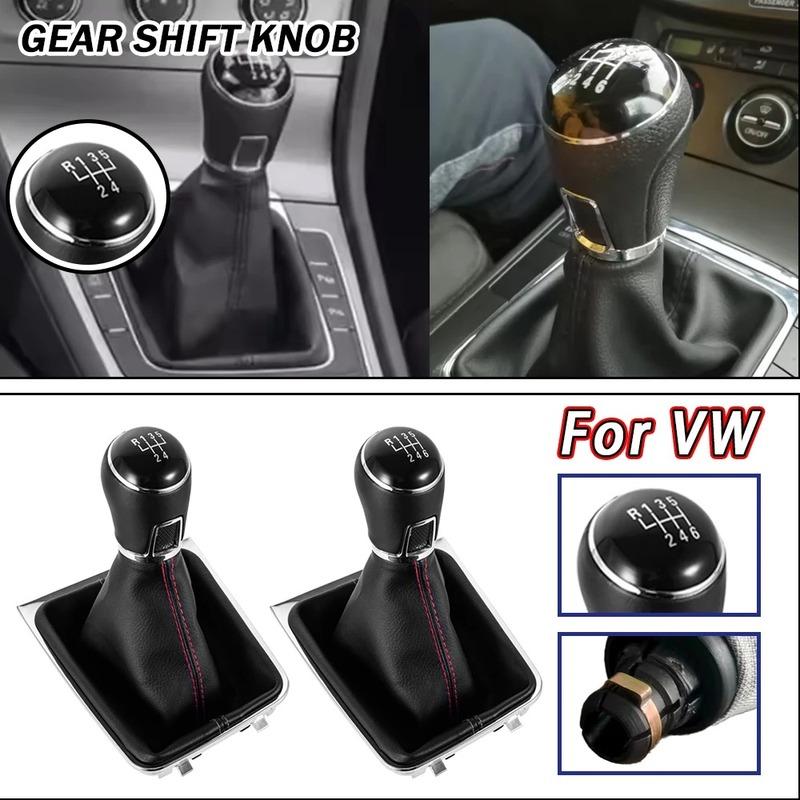 High-quality Manual Car accessories 5/6 Speed Interior Replacement Part Gear Shift Knob For VW Golf 7 MK7  Lever Dust Boot Cover