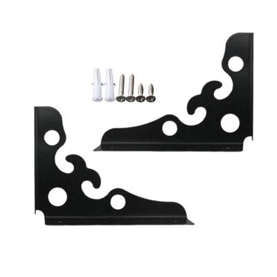1Pair Heavy Duty Shelf Brackets Triangular Support Floating Shelf Bracket Wall Mounted Metal Shelving Supports Brackets